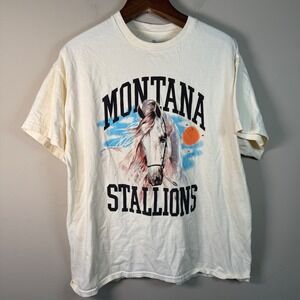 Strange Daze Montana Stallions Western T-Shirt XL
